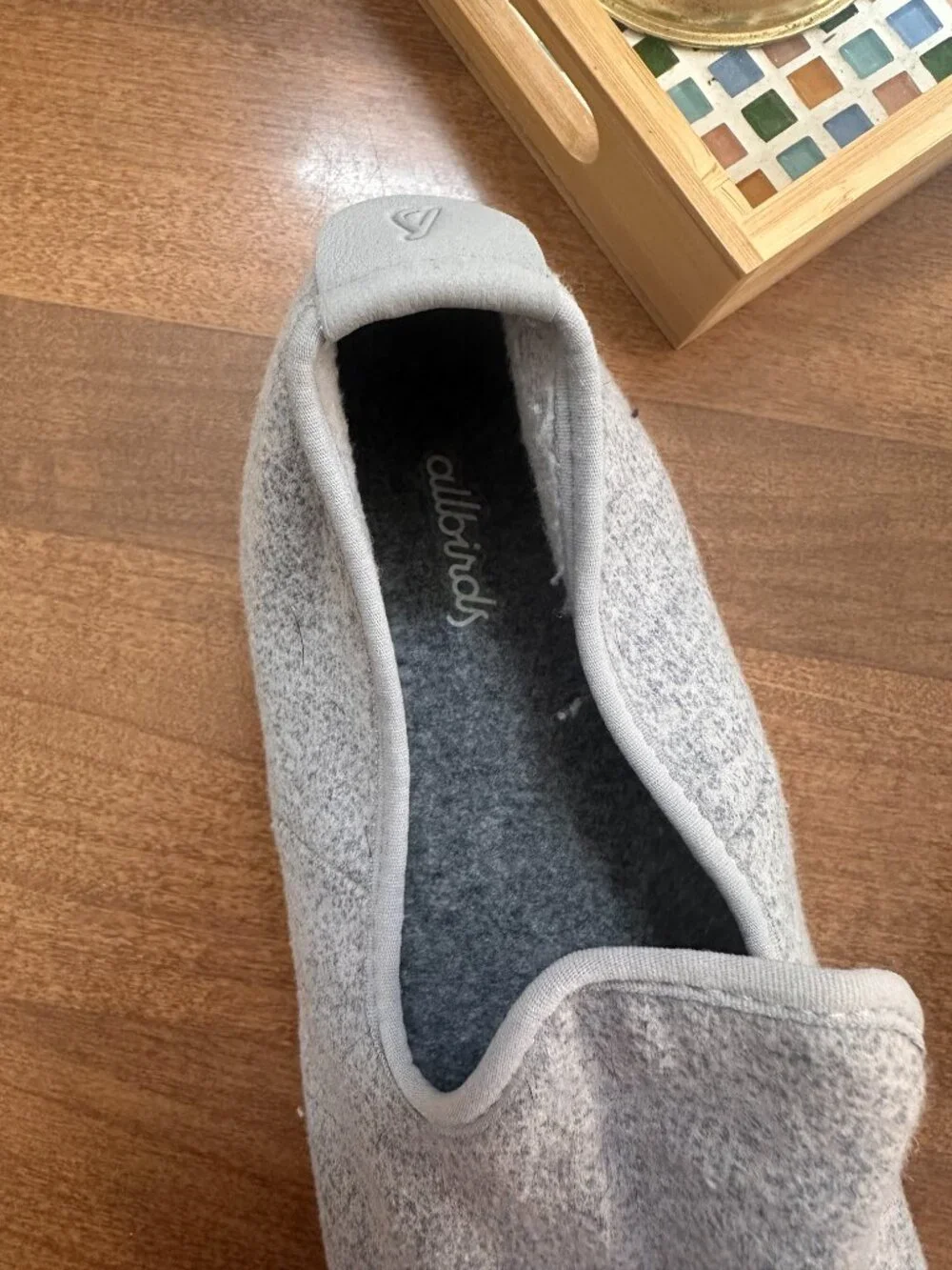 Allbirds Men's Wool Lounger, Everyday Slip-On Sneakers, Light Gray
